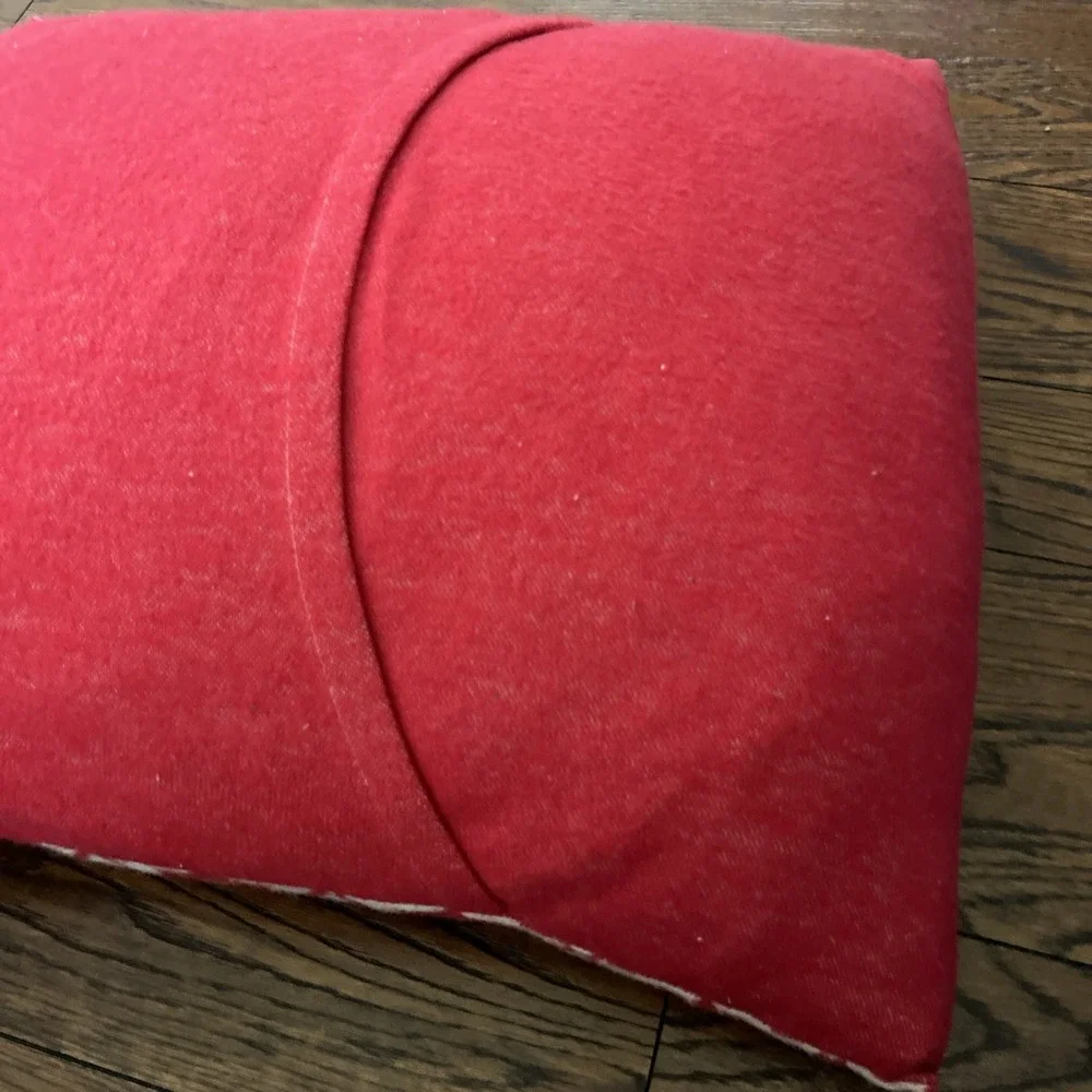 David Fussenegger Alpine Chalet Red Snowflake Winter Holiday Throw Pillow Decor